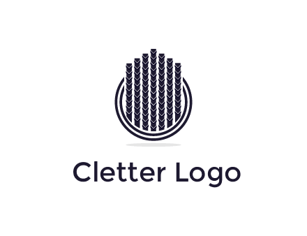 stalks or cables logo with vertical lines