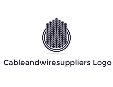 stalks or cables logo with vertical lines
