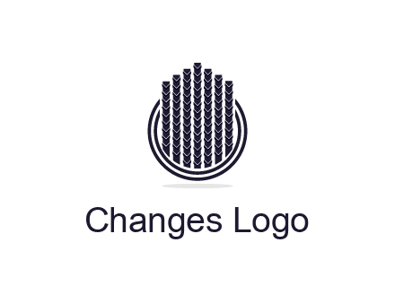 stalks or cables logo with vertical lines