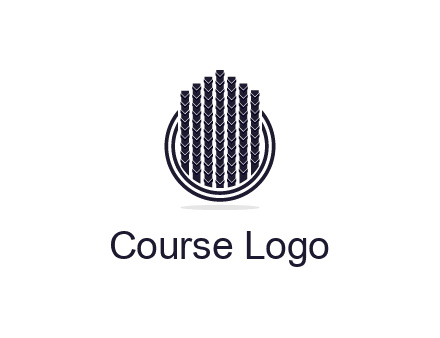 stalks or cables logo with vertical lines