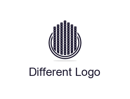 stalks or cables logo with vertical lines