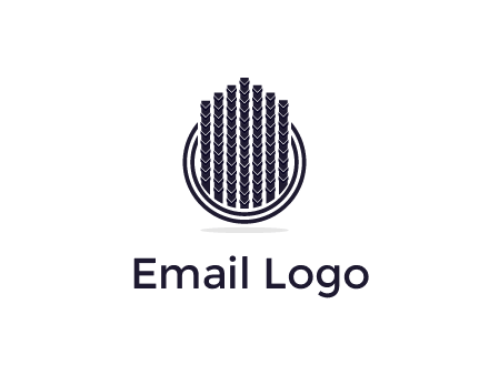 stalks or cables logo with vertical lines
