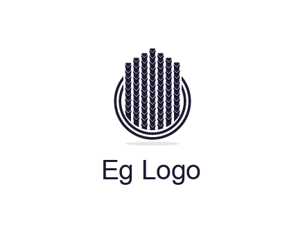 stalks or cables logo with vertical lines