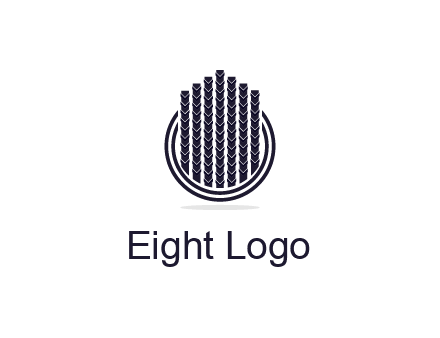 stalks or cables logo with vertical lines