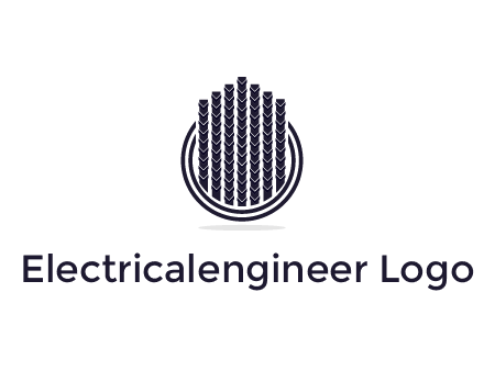 stalks or cables logo with vertical lines