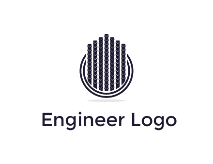 stalks or cables logo with vertical lines