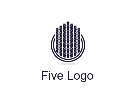 stalks or cables logo with vertical lines