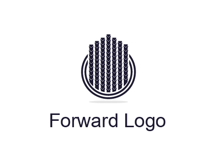 stalks or cables logo with vertical lines