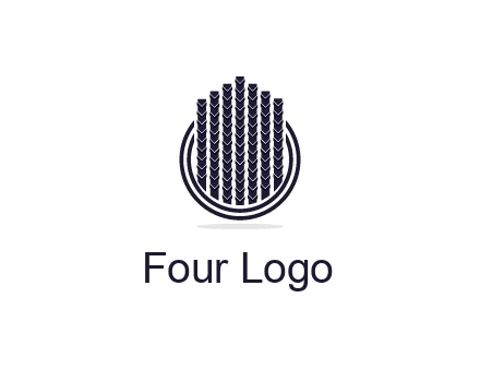 stalks or cables logo with vertical lines