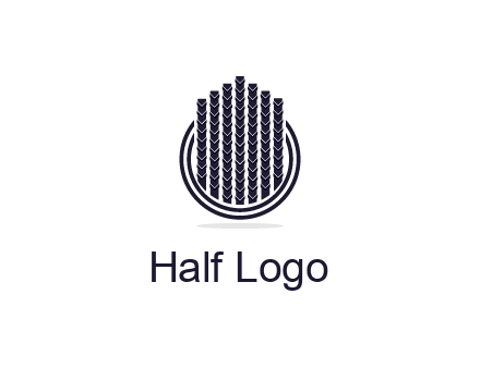 stalks or cables logo with vertical lines