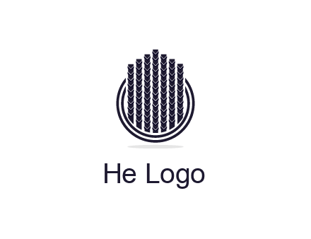 stalks or cables logo with vertical lines