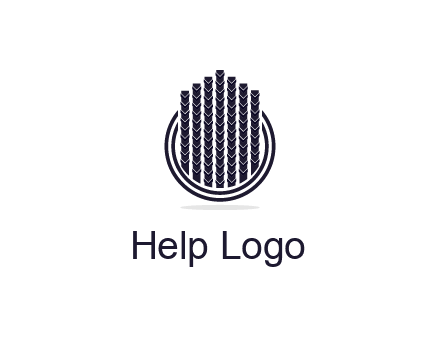stalks or cables logo with vertical lines