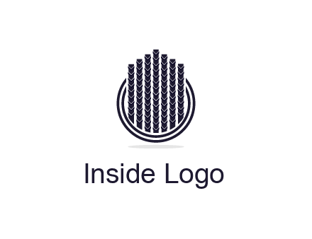 stalks or cables logo with vertical lines