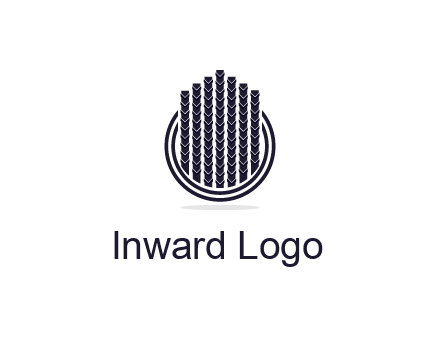 stalks or cables logo with vertical lines