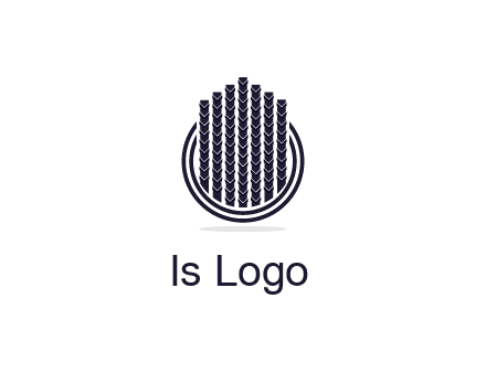 stalks or cables logo with vertical lines