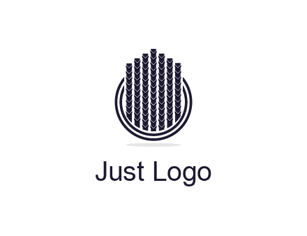 stalks or cables logo with vertical lines