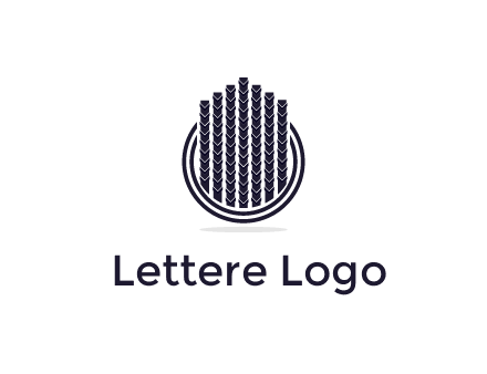 stalks or cables logo with vertical lines