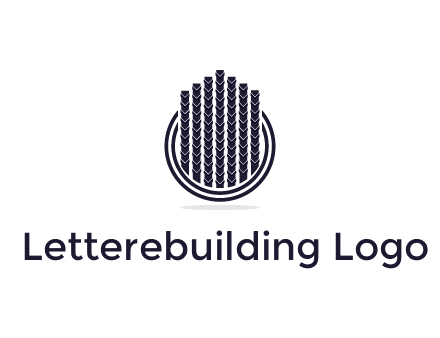 stalks or cables logo with vertical lines