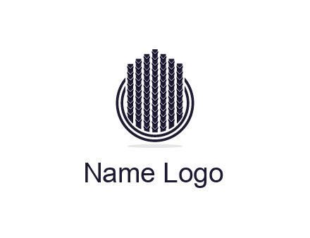 stalks or cables logo with vertical lines
