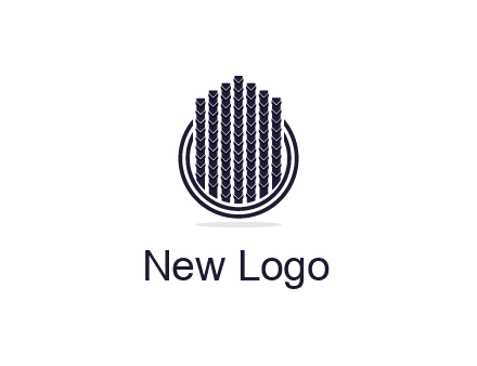 stalks or cables logo with vertical lines