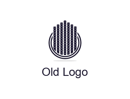 stalks or cables logo with vertical lines