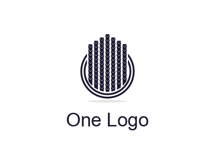 stalks or cables logo with vertical lines