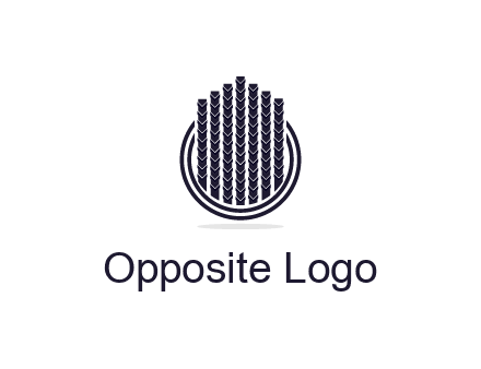 stalks or cables logo with vertical lines