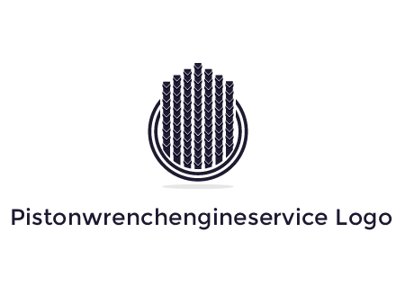 stalks or cables logo with vertical lines