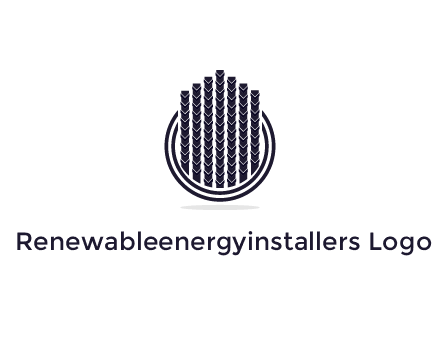 stalks or cables logo with vertical lines