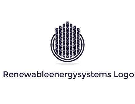 stalks or cables logo with vertical lines