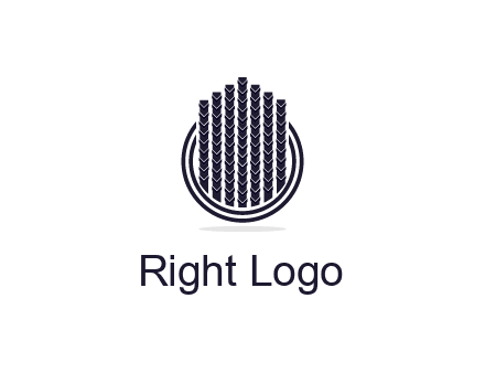 stalks or cables logo with vertical lines