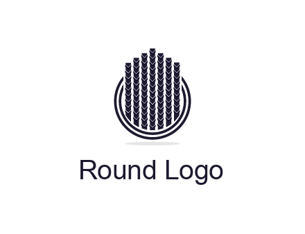 stalks or cables logo with vertical lines