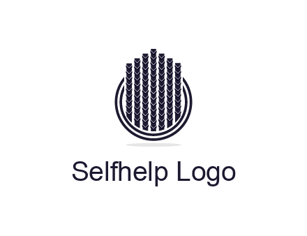 stalks or cables logo with vertical lines