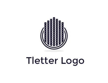 stalks or cables logo with vertical lines