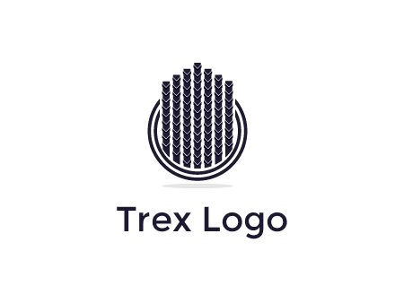 stalks or cables logo with vertical lines