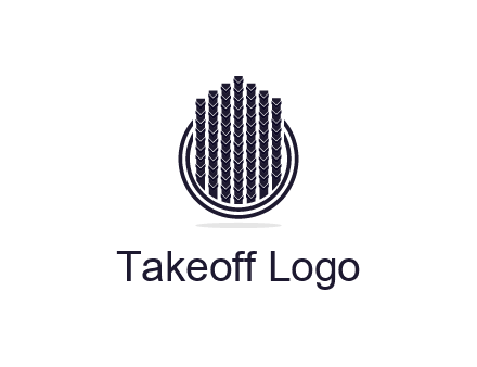 stalks or cables logo with vertical lines
