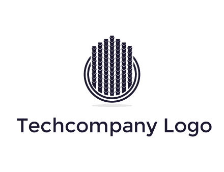 stalks or cables logo with vertical lines