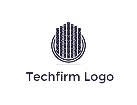 stalks or cables logo with vertical lines