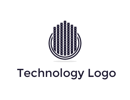 stalks or cables logo with vertical lines