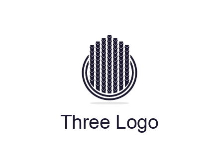 stalks or cables logo with vertical lines