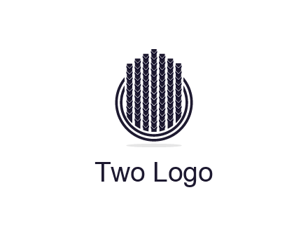 stalks or cables logo with vertical lines