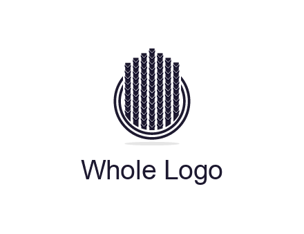 stalks or cables logo with vertical lines