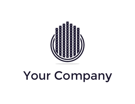 stalks or cables logo with vertical lines