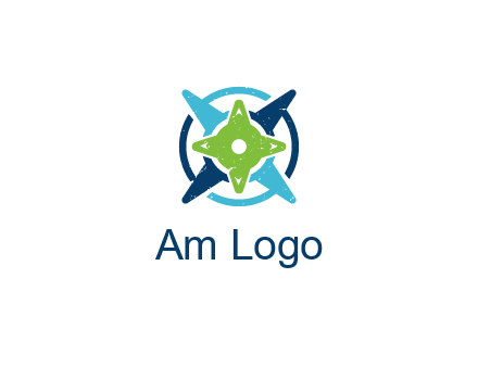 fidget spinners or compass logo