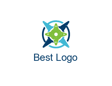 fidget spinners or compass logo