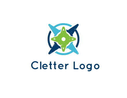 fidget spinners or compass logo