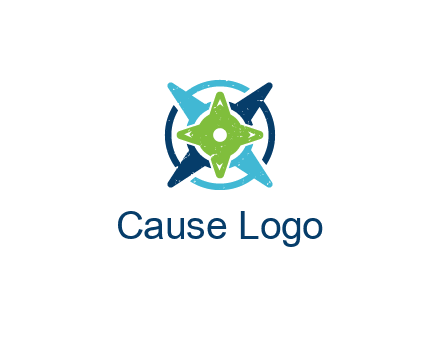 fidget spinners or compass logo