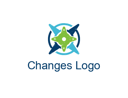 fidget spinners or compass logo