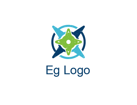 fidget spinners or compass logo
