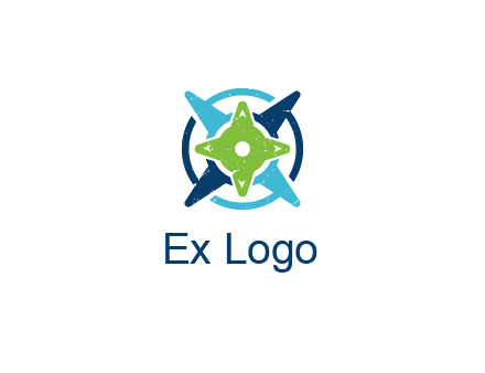 fidget spinners or compass logo